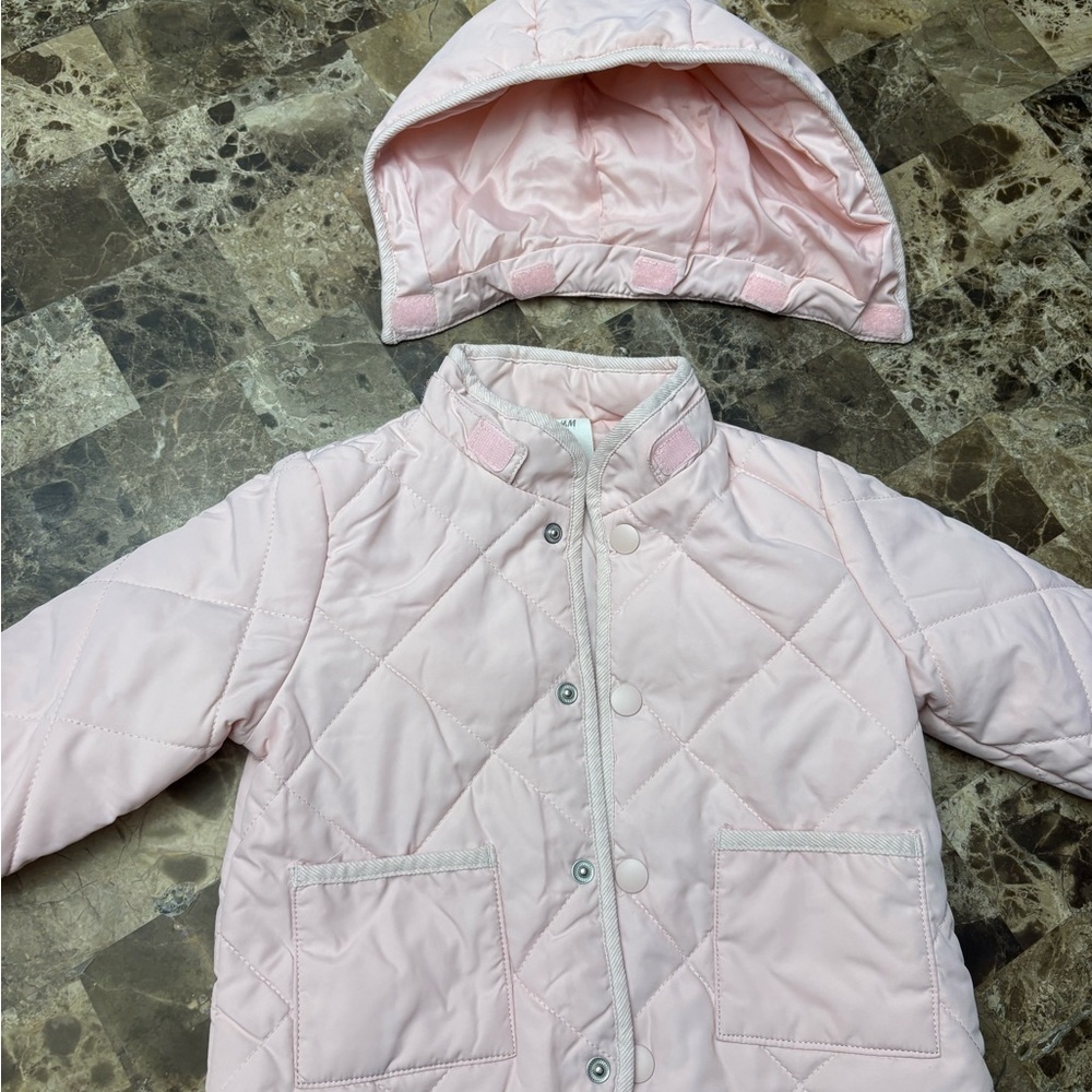 H&M Light Pink Quilted Jacket 12-18 months - Picture 6 of 7